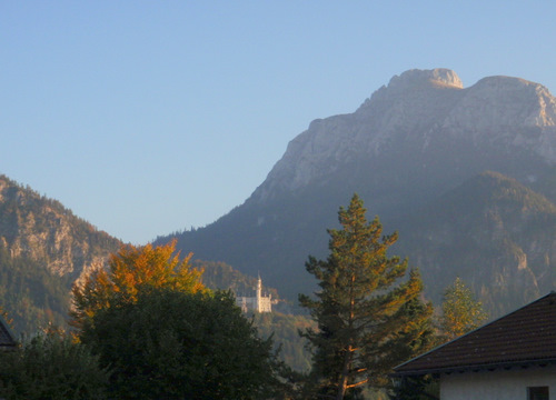 The last sighting of Neuschwanstein Castle before sunset.